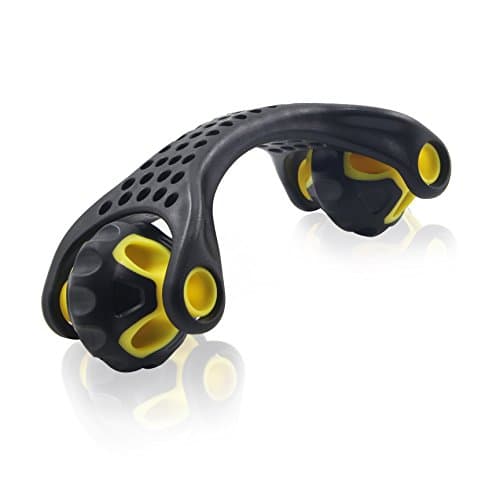 Arched Hand Massager Roller - Self Massage Tool for Full Body Therapy Acupressure Massage - Stress Pain Relief &amp; Muscle Recovery (Black&amp;Yellow)