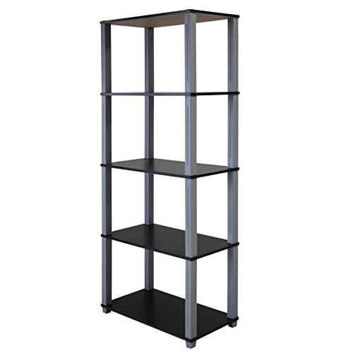 5 Tier Fancy Show Storage Stand Shelving Stackable Organiser Simple in Espresso