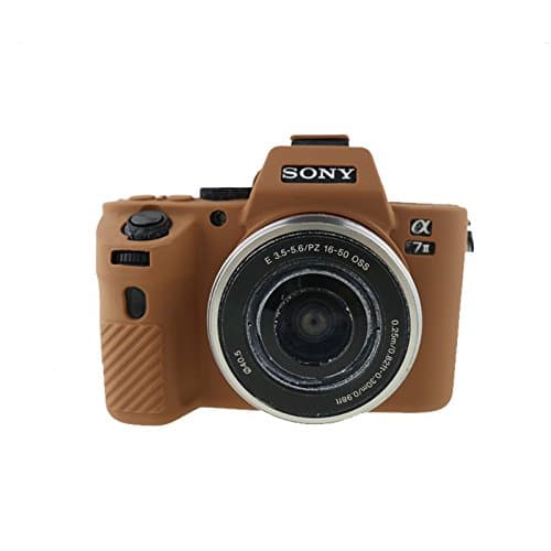 Mekingstudio Flexible camera Silicone Case Protective Cover for Sony A7II(Brown)