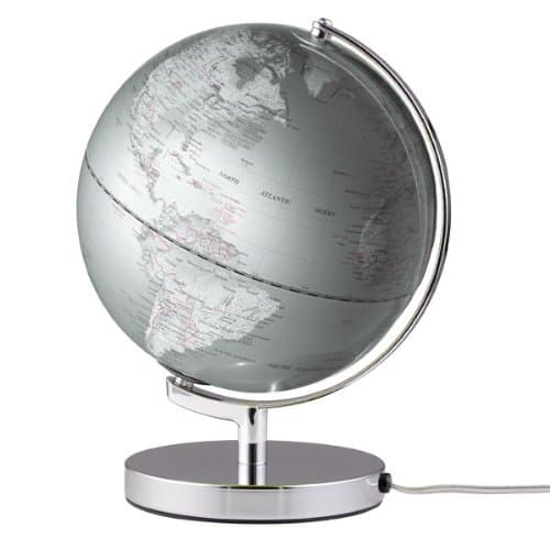 Emform TERRA LIGHT globe 25cm with an energy-saving lamp Silver