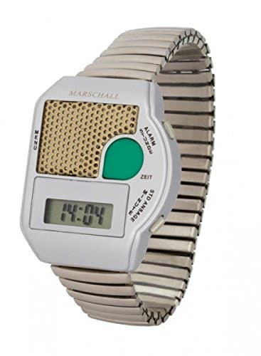 Big Digit Talking Watch – Silver Large Control Button with Flex Bracelet (Blind)