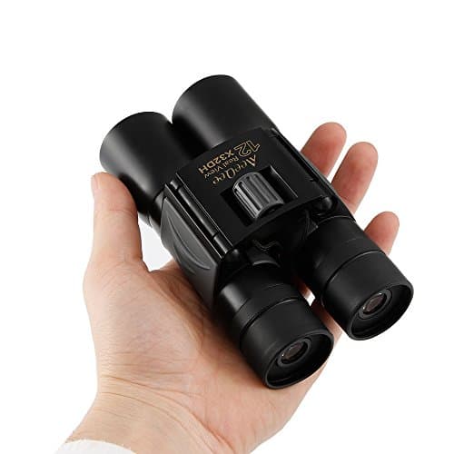 Binoculars Compact, MeeQee 12×32 Powerful Folding Binoculars Telescope for Adults&amp;Kids, BAK-7 Prism FMC Lens Mini Pocket Binocular with Carrying Case Strap for Bird Watching Travelling Hiking Sport Hunting