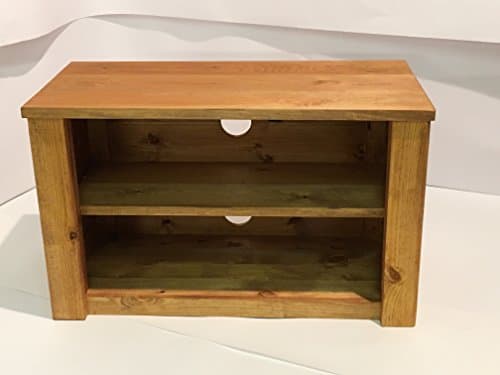 HANDMADE SOILD WOODEN PINE FLAT SCREEN TV UNIT STAND TABLE (95x36x46cm, antique pine)