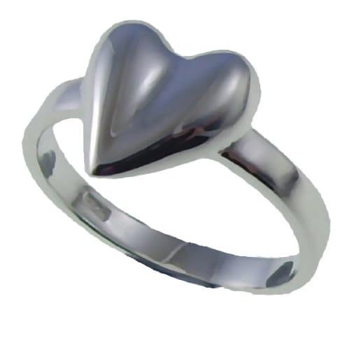 Monili Silver Sterling Silver Polished Heart Ring - Size N