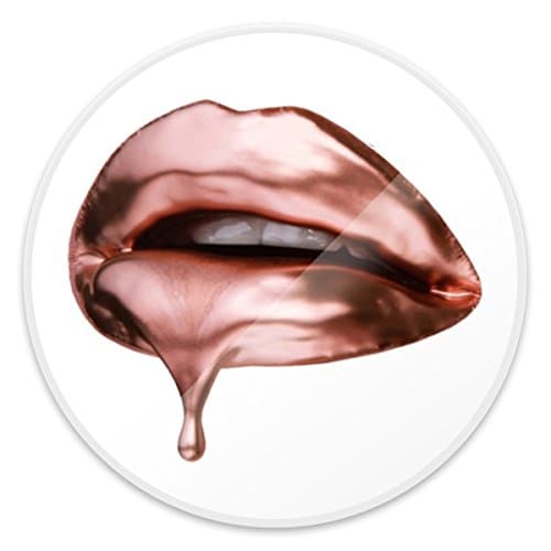 Customized Multi-Function Mounts and Stands,Expanding Stand Grip Pop Mount Socket for Smartphones, iPhone and Tablets - Rose Gold Dripping Lip White