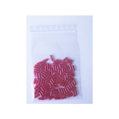 100 empty gelatine capsules red , size 4