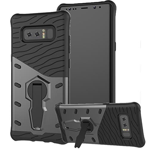 Galaxy Note 8 Armor case, REXANG [with 360° Kickstand] High Quality [Ultra Armor] ough Durable Survivor ,Hard Rugged Shock Proof ,Best Heavy Duty Dual Layer Tough Cover for Samsung Galaxy Note8 (Galaxy Note8, Black)