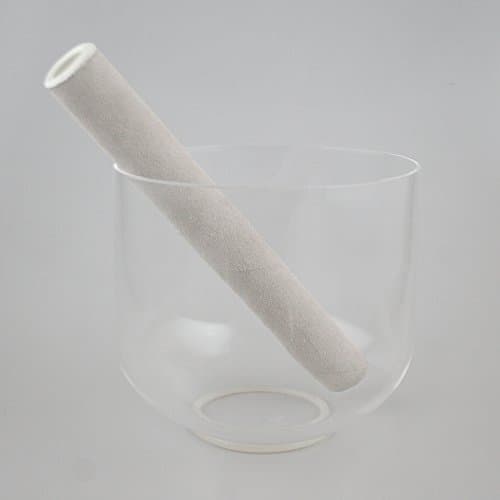 Clear Quartz Crystal Singing Bowl Perfect Note D 4th Octave Sacral Chakra 6.5"