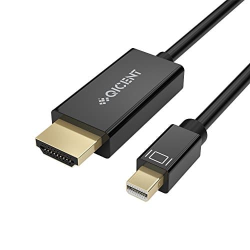 QICENT Mini Displayport to HDMI Cable 2M Thunderbolt Compatible Gold-plated Connectors For Apple MacBook, imac, Microsoft Surface Pro-2M