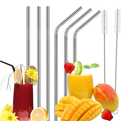 Ankooki Extra Long Stainless Steel Drinking Straws