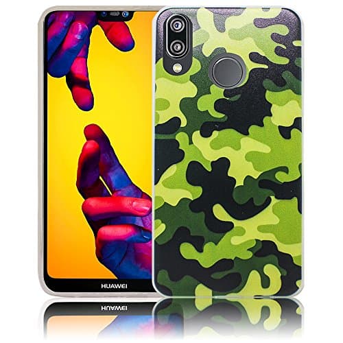 Huawei P20 Lite Camouflage Silicone Protective Case Protective Case Mobile Phone Case Cell Phone Case Silicone Case Case Bag Cover Bumper Case Flip smartphone cellphone backcover