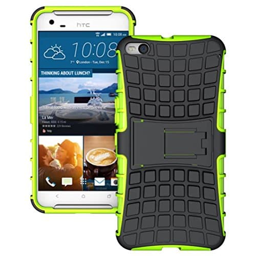 DBIT HTC X9 Case, High Quality Slim Soft TPU and PC Rugged Durable Protective Case Cover with Kickstand for HTC One X9,Green