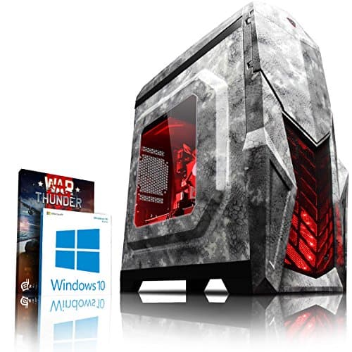 VIBOX Killstreak GL760-346 Gaming PC Computer with War Thunder Game Voucher, Windows 10 OS (4.0GHz Intel i5 6-Core Processor, Nvidia GeForce GTX 1060 Graphics Card, 16GB DDR4 RAM, 240GB SSD, 2TB HDD)