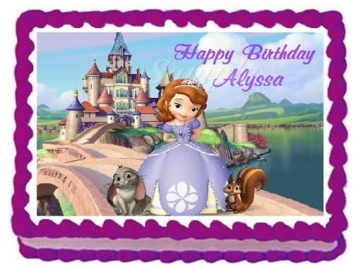 Sofia the First #1 Edible Image Cake Topper - 1/4 Sheet by Cake Topper Designs
