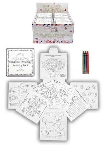 Children's Wedding Activity Pack - 16 Pages Silver / White (12)