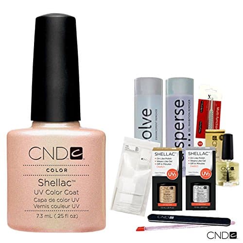 Cnd Shellac Starter Kit B - Top &amp; Base 7.3Ml + Iced Coral - Uv Soak Off Gel Polish