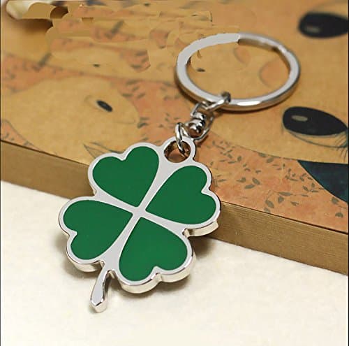 Lucky Clover creative car key ring gift,Four Leaf Clover