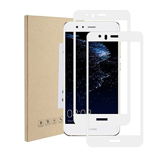 ALYEE Huawei P10 Lite Screen Protector, 2Pack [9H Hardness] [Ultra Clear] [Bubble-Free] Lightweight Tempered Glass Screen Protector Film for Huawei P10 Lite(White)