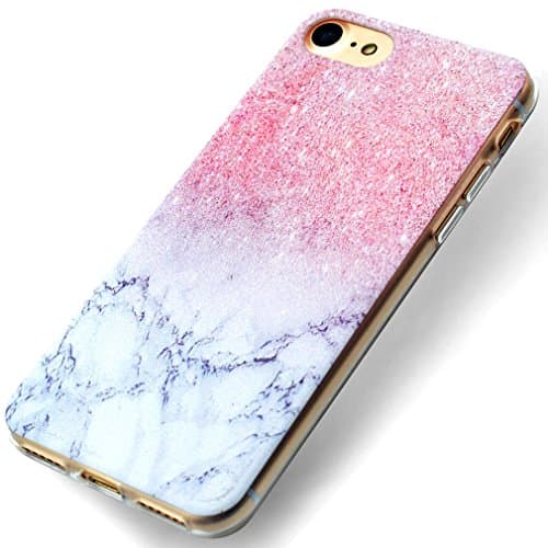 iPhone 6 Case, OUJD iPhone 6s Case Thin Gel TPU Soft Bumper [Drop Protection] Transparent Plastic Rubber Silicone Skin Cover Painting Design Cover For iPhone 6 &amp; iPhone 6s Anti-crash shell marble pattern