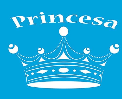 21cm x 17cm Reusable Flexible Plastic Stencil for Graphical Design Airbrush Decorating Wall Furniture Fabric Decorations Drawing Drafting Template - Princess Crown