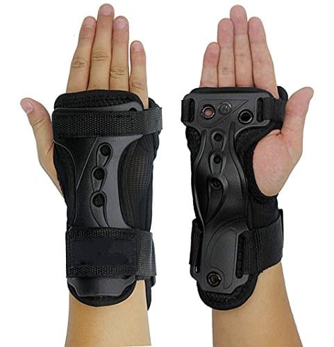 Huihuger Practical Ski Snowboard Roller Skating Protective Gear Wrist Support Brace Guard （Black XL）