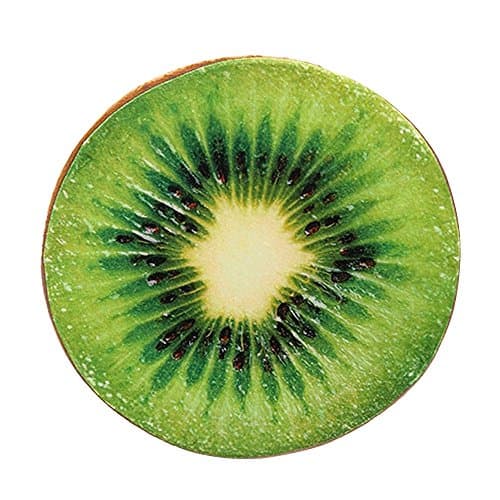 Alxcio Multiuse 3D Fruit Slices Pattern Pet Sleeping Bed Mat Cushion for Cats and Dogs, Office Chair Back Cushion Sofa Throw Pillow for Man, Medium Size, Kiwi
