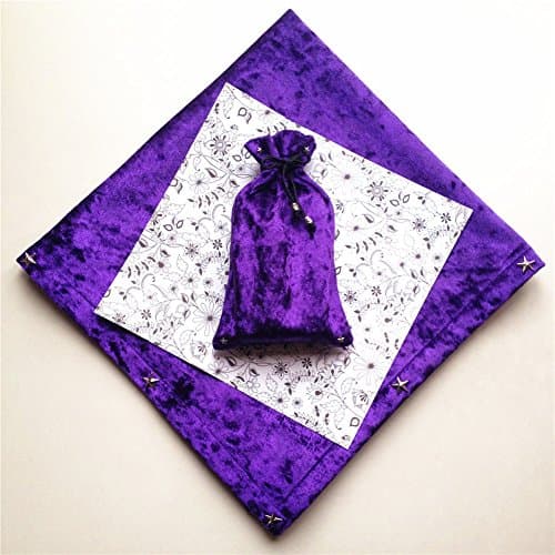 Tarot Table Cloth HiSummit Altar Tarot Table Cloth with Draw String Pouch (Purple)