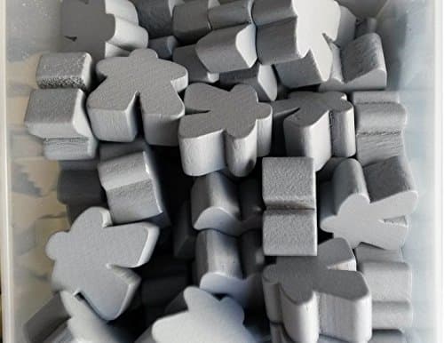 10 x Standard Meeples (16mm) (Grey)