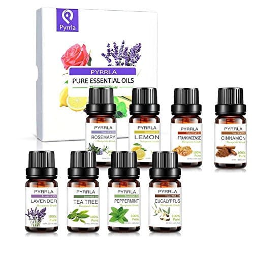 PYRRLA Essential Oils,Top 8 Aromatherapy essential oil Basic Sampler Gift Set &amp; Kit