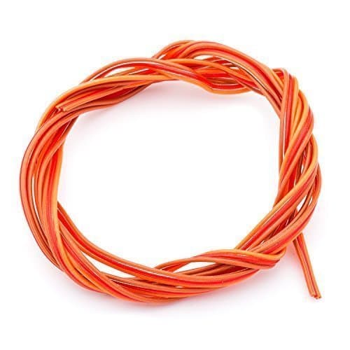 PVC Power braid 3-wire flat JR Graupner 0.08 qmm 19 x 0.07 mm highly flexible brown red orange partCore 1000 mm 110052