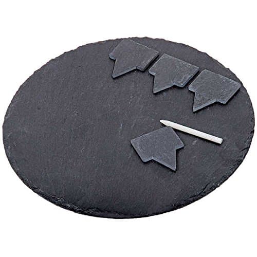 KitchenWorthy Slate Serving Set, Black