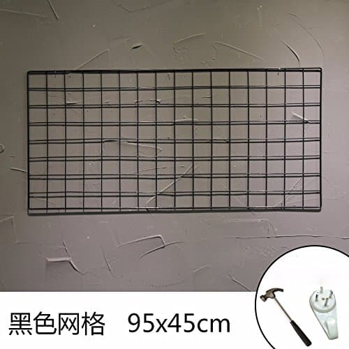 Grid Photo Frame Wall Wall Iron Racks Ins Explosions Of Decorative Wall Photo Wall Clips, Black ,95*45( Sisal Twine To Hammer)