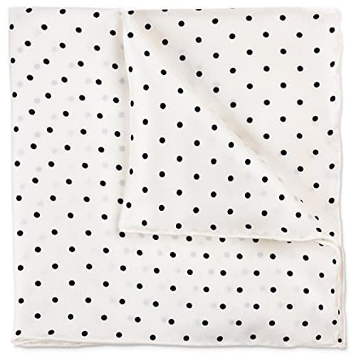Puentes Denver100% Silk Twill Solid White Pocket Square