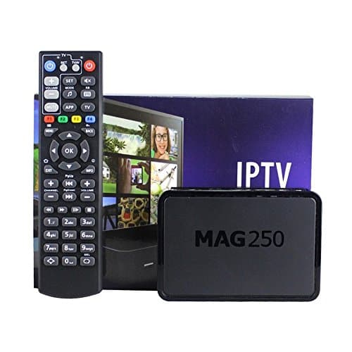 [TV Box--Yilon Set Top Box] MAG 250 Iptv Set Top Box Support USB Connector 256 MB RAM Best Linux 2.6.23 Original HD DIGITAL With 1xAV line ,1xManual,1xEU Adapter(DC 5V/2A), 1xIR Remote Controller (MAG 250 EU Adapter)
