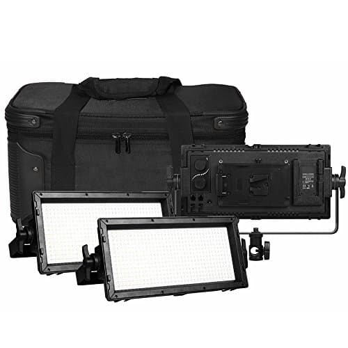 ILED Ultra-Bright C500S LED Bi-Color Dimmable Panel 3-Light Kit with V-Mount Plate and SMART SYNC Control + F-V Converter Adapter