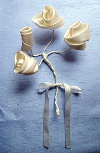 Wedding corsage in ivory silk