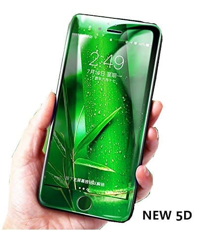 Seninhi for iPhone 7 Plus iPhone 8 Plus 5D Screen Protector Full Cover Tempered glass film for to Apple iPhone7 Plus iPhone8 Plus 5.5-inch black edge protection (full screen black)