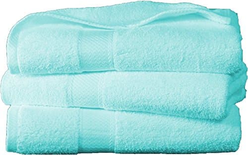 SET OF 3 Extra Large Luxury Bath Sheets 100% Cotton Towels Soft Egyptian Huge Bale Set Gift SIZE 85cm X 165cm (Mint) - A &amp; B Traders®