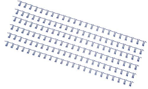 Coloured Ring Binding Spines Wire Binding Combs, Metal, approx. 170 pages A4 22.2 mm Diameter, Pack of 50, Blue, 23