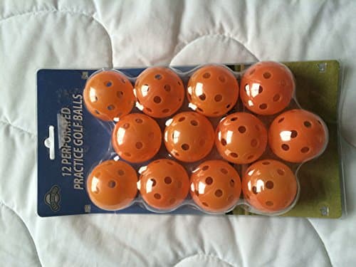 Oncourse perforated practice golf balls Orange wiffle balls, 12 pack
