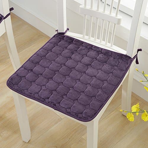 [plush] Thin Square Seat cushion Keep Erect Posture [bandage] Design Anti-skidding 40*40cm-B 40x40cm(16x16inch)