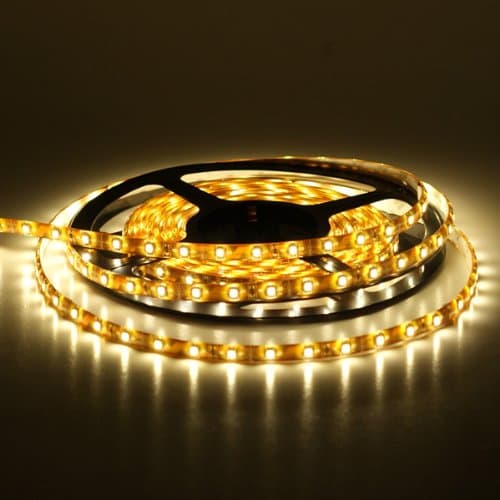 2 x 1m 60 LED 12v DC Under Cabinet Strip Lights & 12w LED Driver Transformer Warm White Self Adhesive