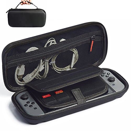 Switch Carrying Case compatible with Nintendo Switch - 20 Game Cartridges Protective Hard Shell Travel Carrying Case Pouch for Nintendo Switch Console & Accessories, Black