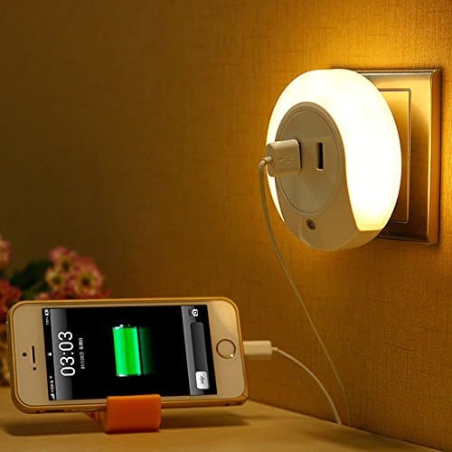 LittleDi Creative Smart Dual USB Socket Mobile Phone Charging Night Light Home Light Control Led Sensor Lights