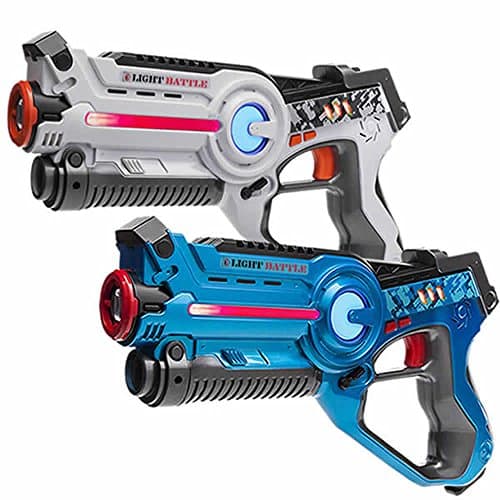 2 laser guns. Light Battle Active Laser Tag Set: 1 Laser Gun Blue + 1 Laser Gun White - Lazer Tag Toy Gun For Kids - LBAP10234