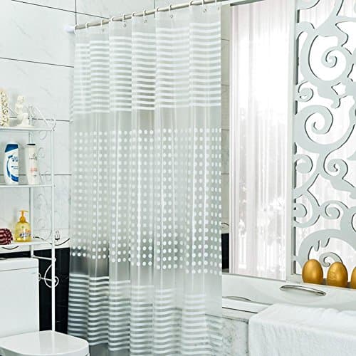 QEWA® Shower Curtain Solid Color Matte Waterproof Mildew Resistant Shading Thickening 100%Peva Bathroom Partition Curtains The Smallest ?47*79-Inch? , 200*200Cm