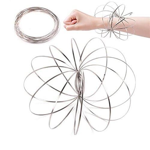 REN CHI 2pcs Intelligent Inductive Circle Flow Ring Magic Wristband Bracelet Amazing Torofluxus Flowtoys Flowrings Inductive Toy