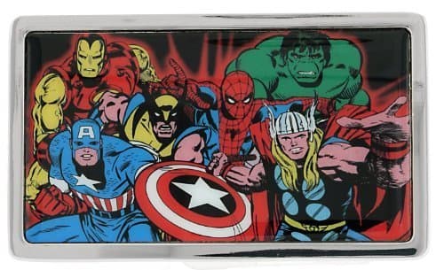 Jewel M Marvel Heroes Collage Rectangular Belt Buckle