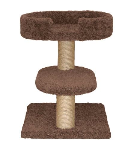 Classy Kitty 23" Two Tier Cat Tree with Lounger Coco Brown 20.5x23.x23