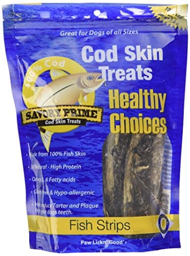 Savory PrimeCod Skin Fish Strips, 4-Ounce, All Breed Sizes (49662004)